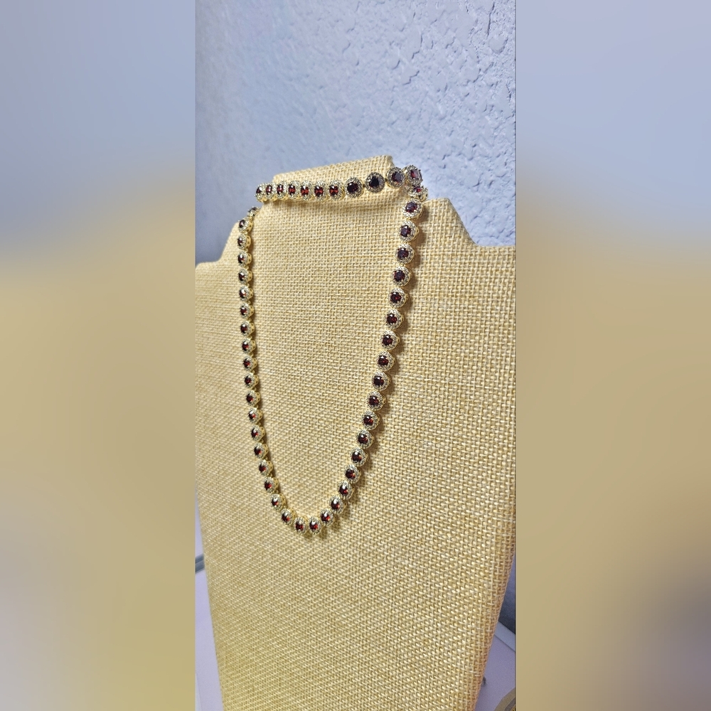 It's an elegant gold-plated necklace for any occasion.